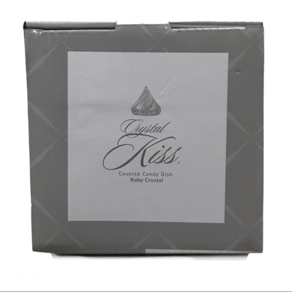 Godinger Red Hershey’s KISS Crystal Candy Dish NWT - Picture 3 of 3